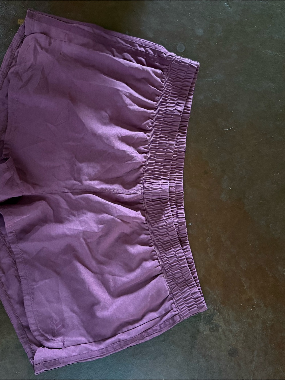 adidas Women's Purple Elastic-Waist Athletic Shorts